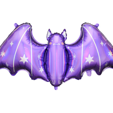 Violetti Halloween helium ilmapallo Bat tyhjä 51cm
