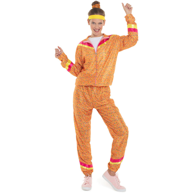 Verryttelypuku 80s Ladies Oranssi XXL