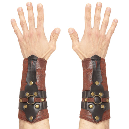 Roomalaiset käsivarsisuojat Ruskea