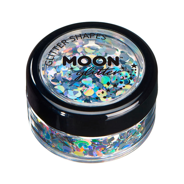 Moon Glitter Hologrammi Glitter Shapes Hopea 3 g