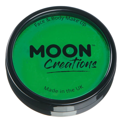 Moon Creations Pro Face Paint Kakkupurkit Kirkkaan vihreä 36g