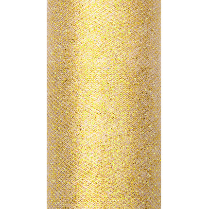 Kultainen Tulle Roll Glitter 15cm 9m