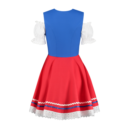Oktoberfest Dirndl Mekko Oktoberfest Punainen Sininen Hyvät 2 kappaletta
