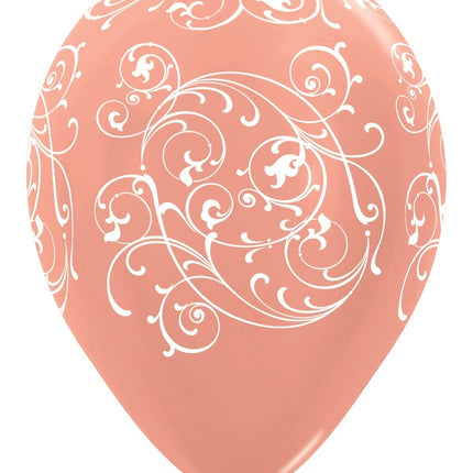 Ilmapallot Filigree Metallic Rose Gold 30cm 25kpl 30cm 25kpl