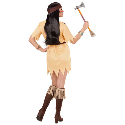 Intialainen mekko ruskea beige naiset