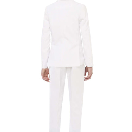 Valkoinen puku poika teini OppoSuits