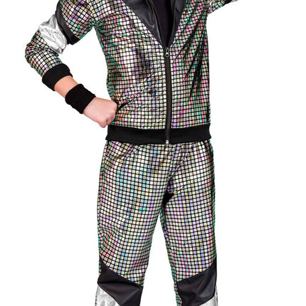 Neon 80S Verryttelypuku Viallinen Holografinen lapsi