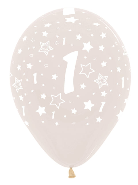 Ilmapallot numero 1 kristallinkirkas 30cm 25kpl 25kpl