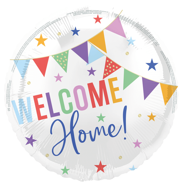 Tervetuloa kotiin helium ilmapallo tyhjä 45cm