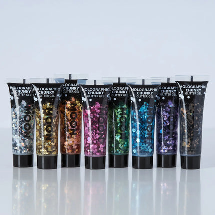 Moon Glitter Hologrammi Hologrammi Chunky Glitter Gel Musta 12ml