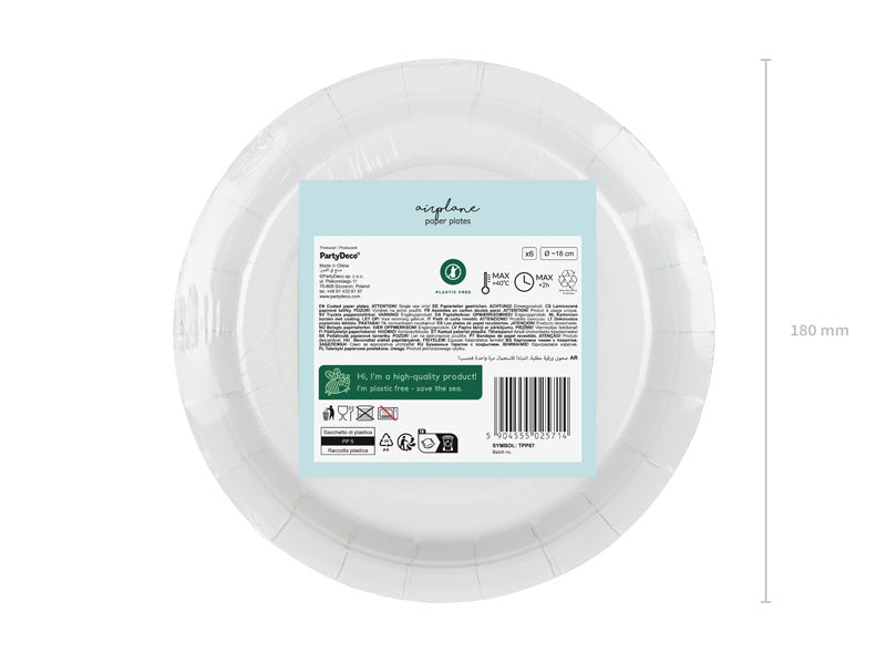 Avaruuslautaset 18cm 6kpl