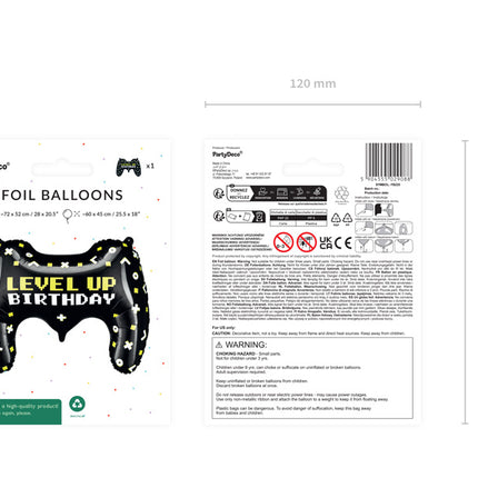 Gaming Party Helium ilmapallo tyhjä 60cm