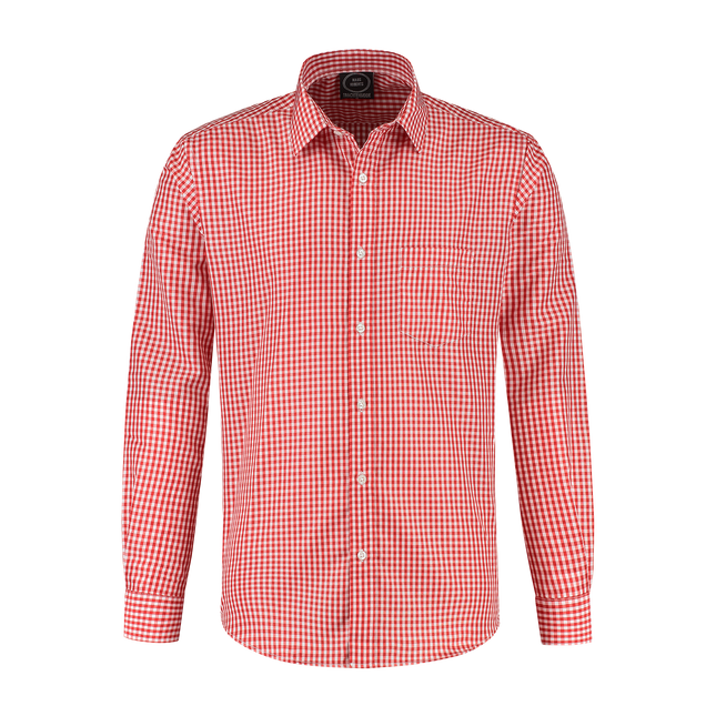 Punainen valkoinen pusero Miesten pitkähihainen ruudullinen pusero