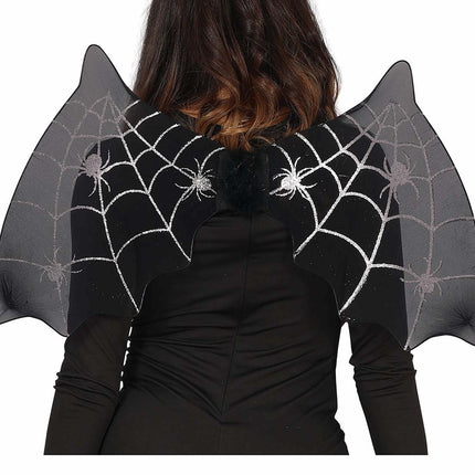 Musta Halloween siivet lepakko 60cm