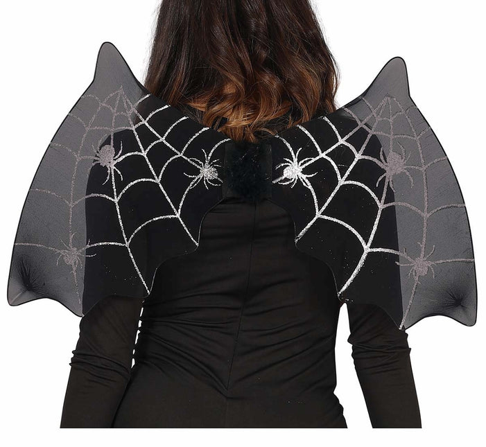 Musta Halloween siivet lepakko 60cm