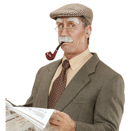 Harmaat tekoviikset ja kulmakarvat 2 kpl