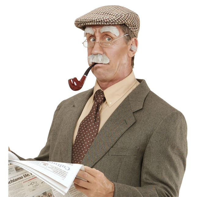 Harmaat tekoviikset ja kulmakarvat 2 kpl