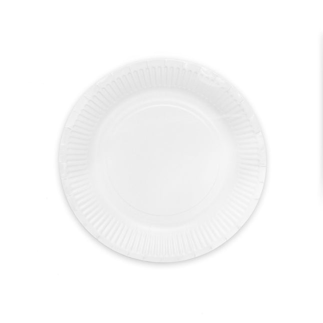 Valkoiset lautaset paperi 23cm 16kpl