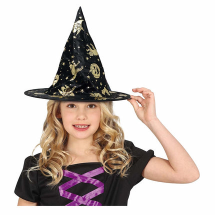 Musta kultainen noitahattu lapsi