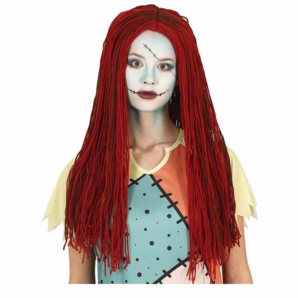 Punainen villa peruukki