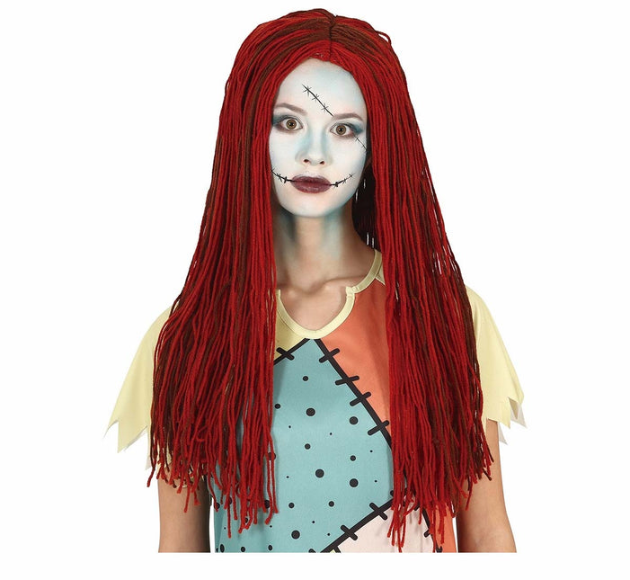 Punainen villa peruukki