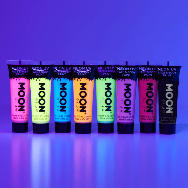 Moon Glow Pastel Neon UV kasvoväri musta 12ml