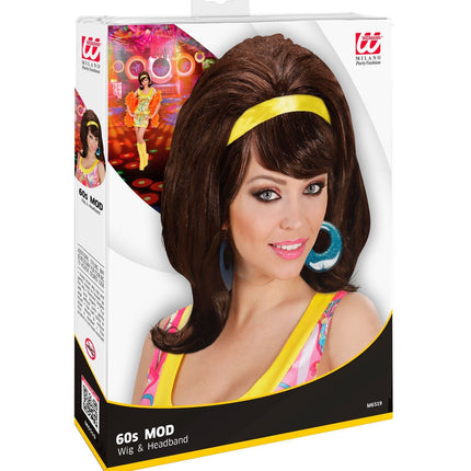 Ruskea peruukki muodikas