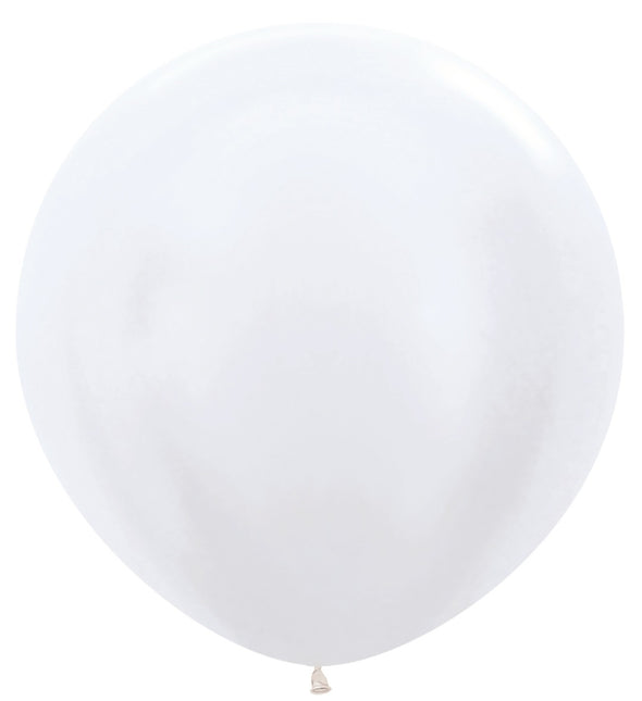 Ilmapallot Pearl White 91cm 2kpl