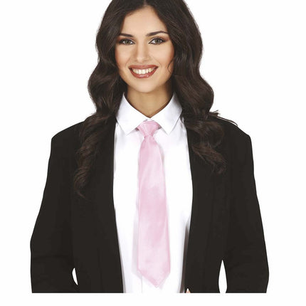 Vaaleanpunainen solmio 40cm