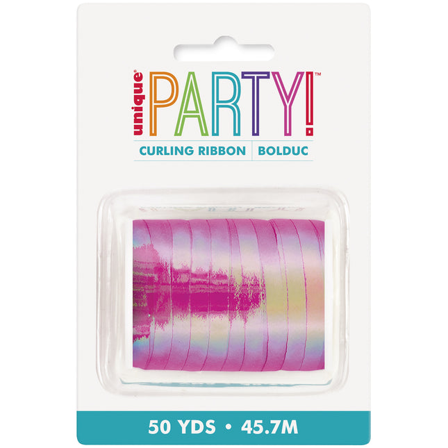 Vaaleanpunainen nauha holografinen 45.7m