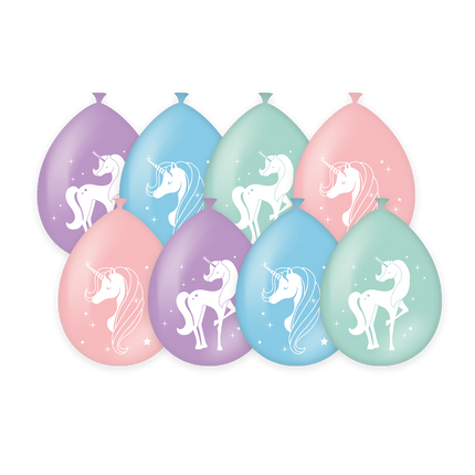 Yksisarvinen ilmapallot värilliset 30cm 8kpl