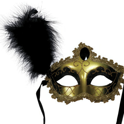 Venetsialainen silmänaamio kultainen musta