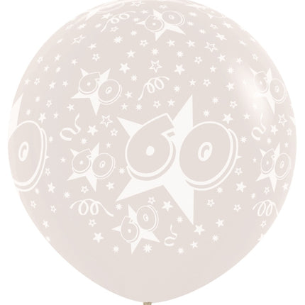 Ilmapallot numero 60 kirkas 91cm 2kpl