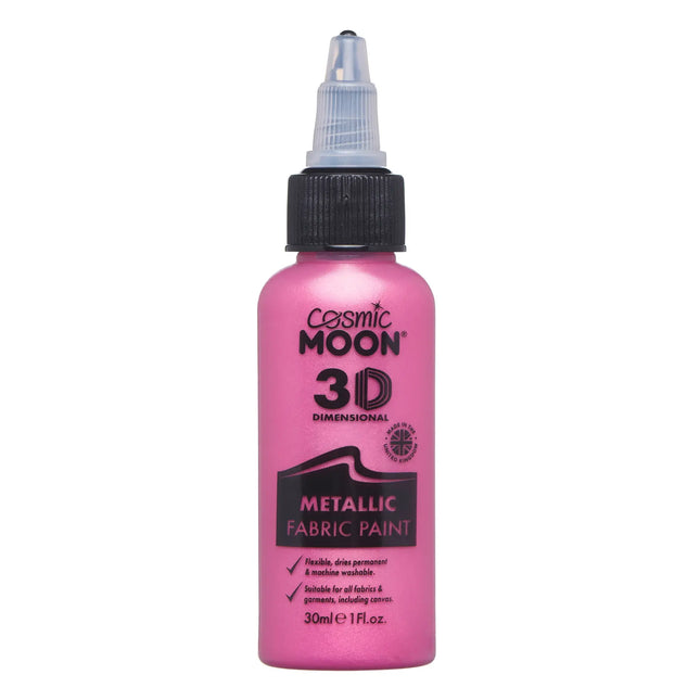 Cosmic Moon Metallinen kangasmaali vaaleanpunainen 30ml