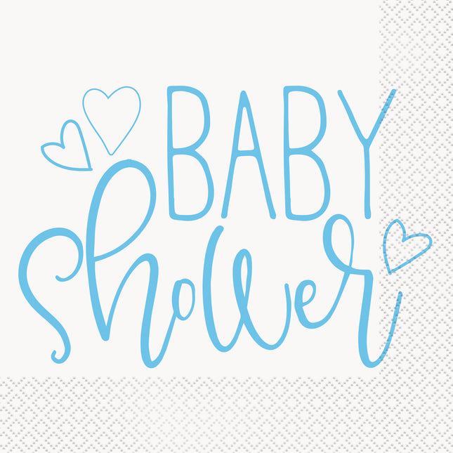 Baby Shower lautasliinat sininen 16kpl
