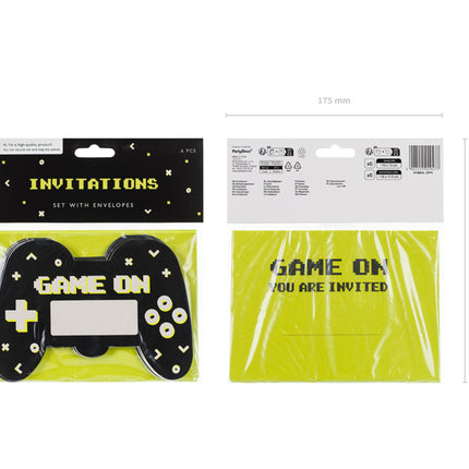 Gaming Party kutsut 16cm 6kpl