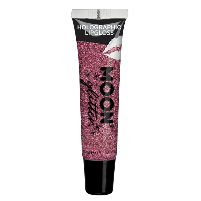 Moon Glitter Holografinen glitteri huulikiilto vaaleanpunainen 15ml
