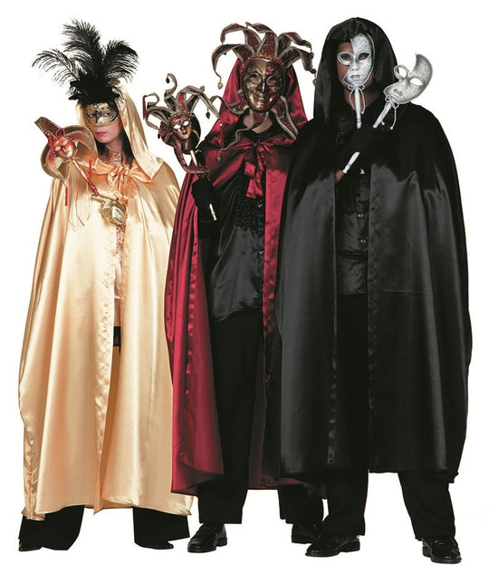 Musta viitta Miehet Satiini