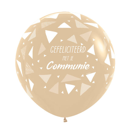 Ilmapallot Onnittelut ehtoollisella Kolmioita Valkoinen hiekka 61cm 3kpl 3kpl