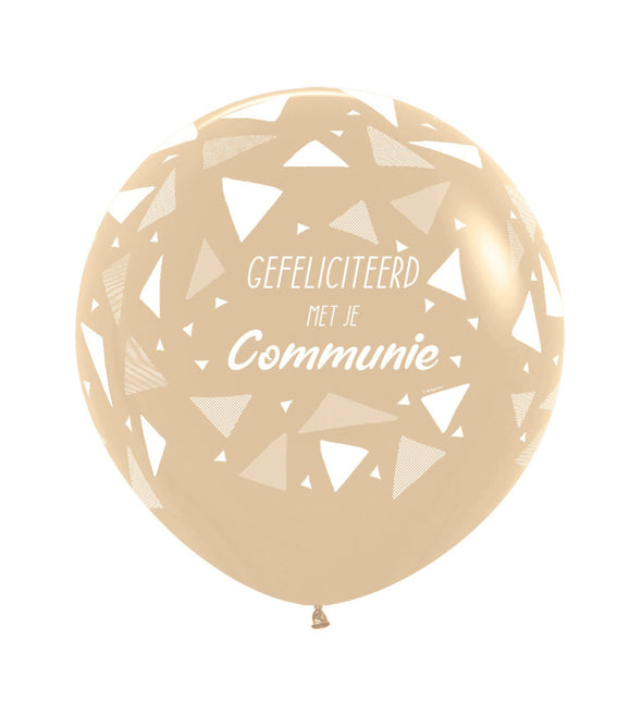 Ilmapallot Onnittelut ehtoollisella Kolmioita Valkoinen hiekka 61cm 3kpl 3kpl