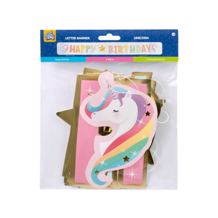 Hyvää syntymäpäivää Letterslinger yksisarvinen 2.5m