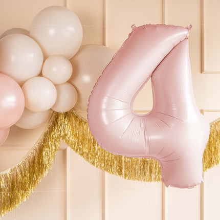 4 vuoden kuva ilmapallo vaaleanpunainen tyhjä 72cm