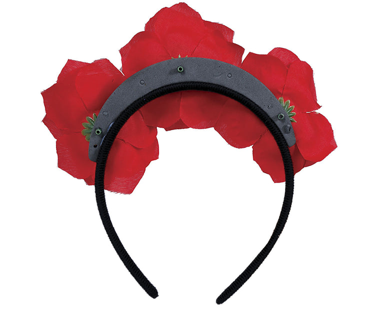 Päänauha kukkia pääkallot