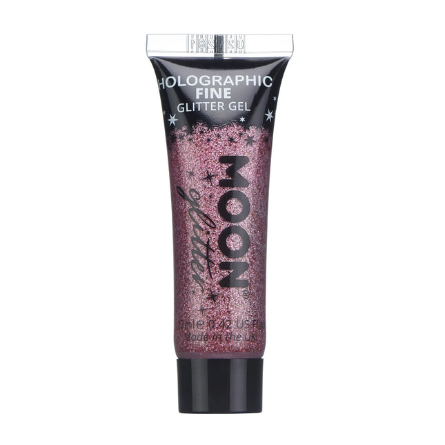 Moon Glitter Hologrammi Hologrammi Hieno Glitter Geeli Vaaleanpunainen 12ml