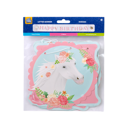 Hyvää syntymäpäivää kirjekoriste Hevoset 2.5m