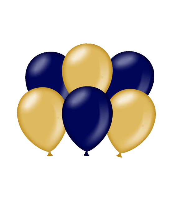 Sininen Kulta ilmapallot Metallinen 30cm 6kpl