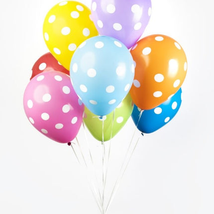 Värilliset ilmapallot Dots 30.5cm 8kpl