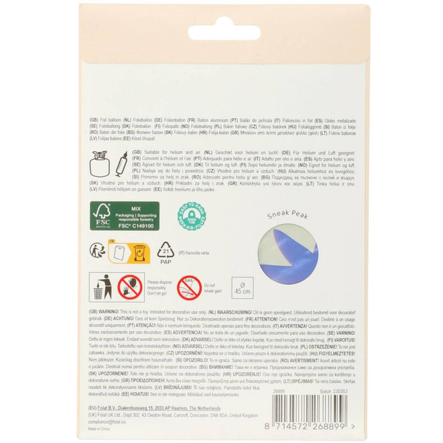 60 vuotta Helium ilmapallo tyhjä 45cm