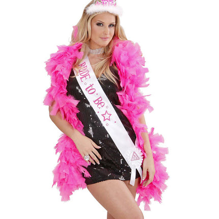 Valkoinen vaaleanpunainen vyötärö morsian olla