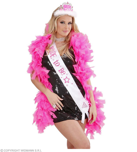 Valkoinen vaaleanpunainen vyötärö morsian olla